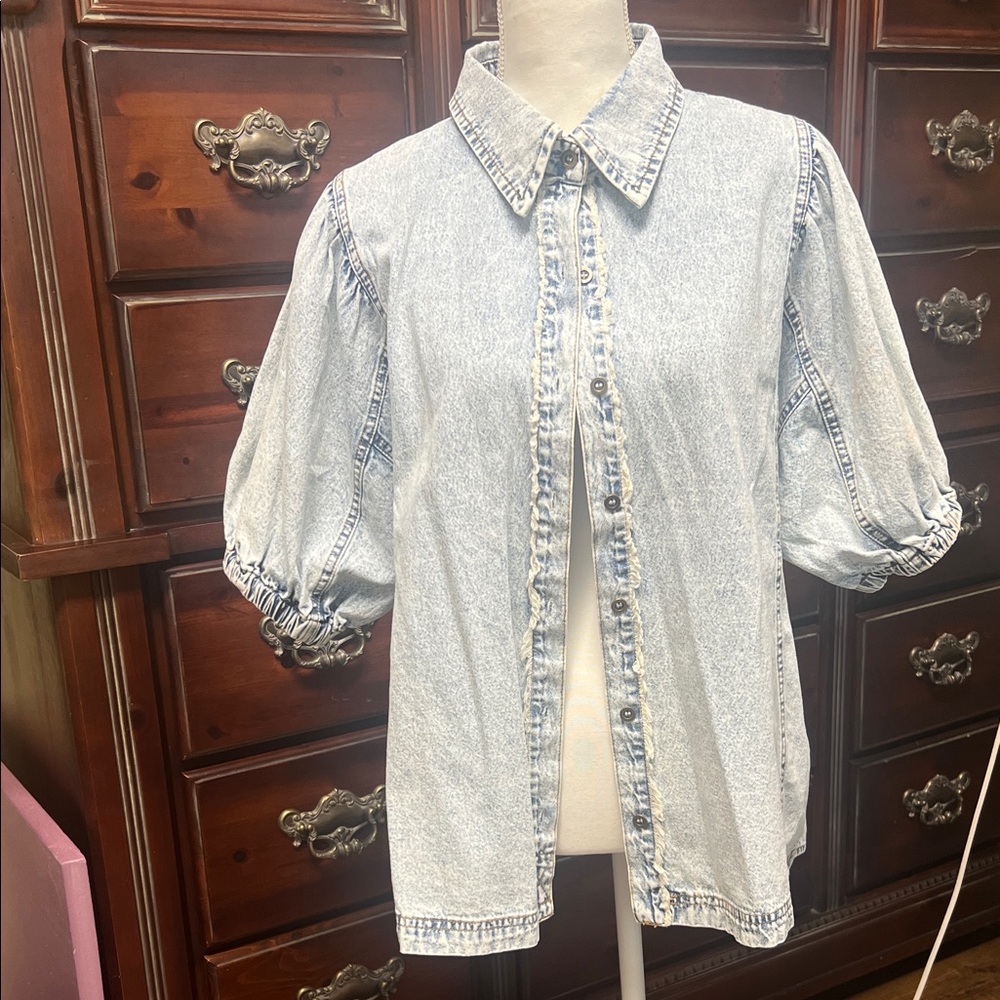 Zele Light Blue Denim Shirt